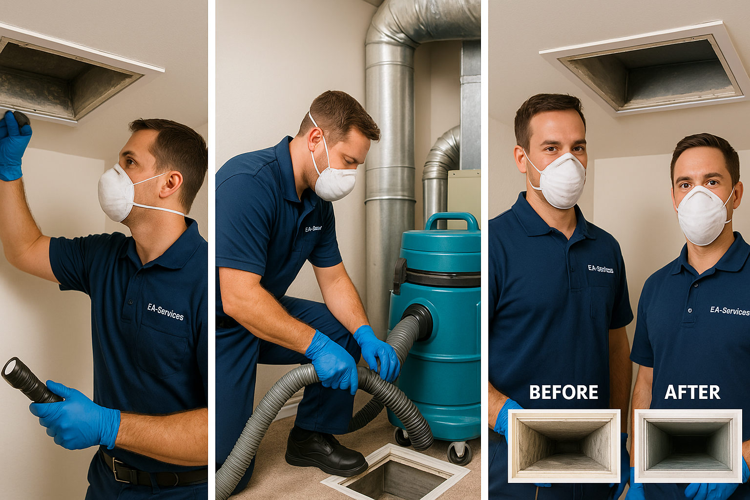 Professional air duct cleaning process in Tucson